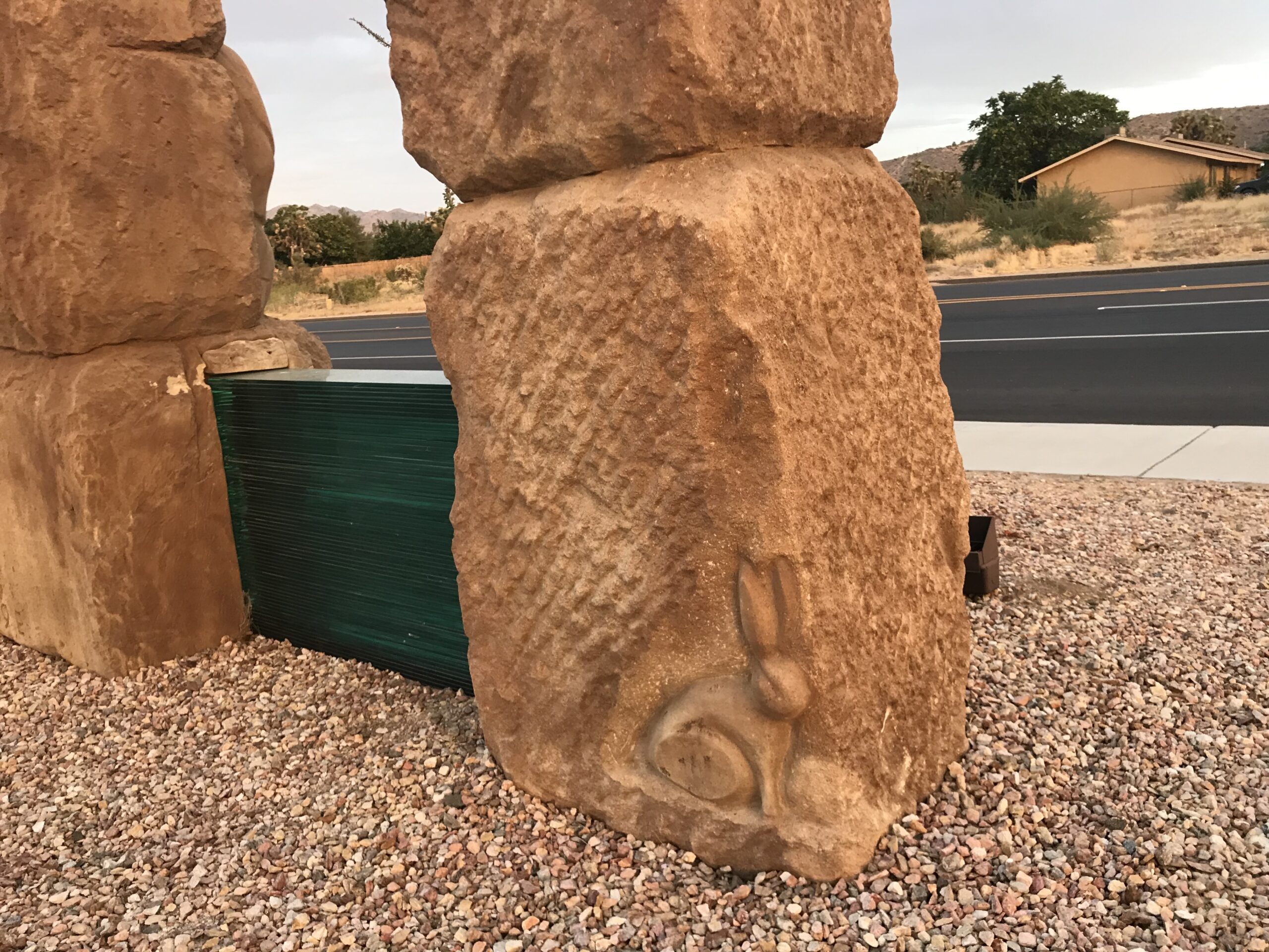 Carved jackrabbit by David Falossi